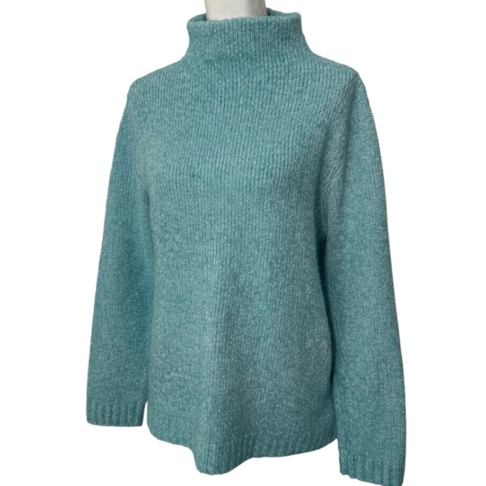 Soft Surroundings Mock Neck Knit Long Sleeve Sweater Super soft size Large
